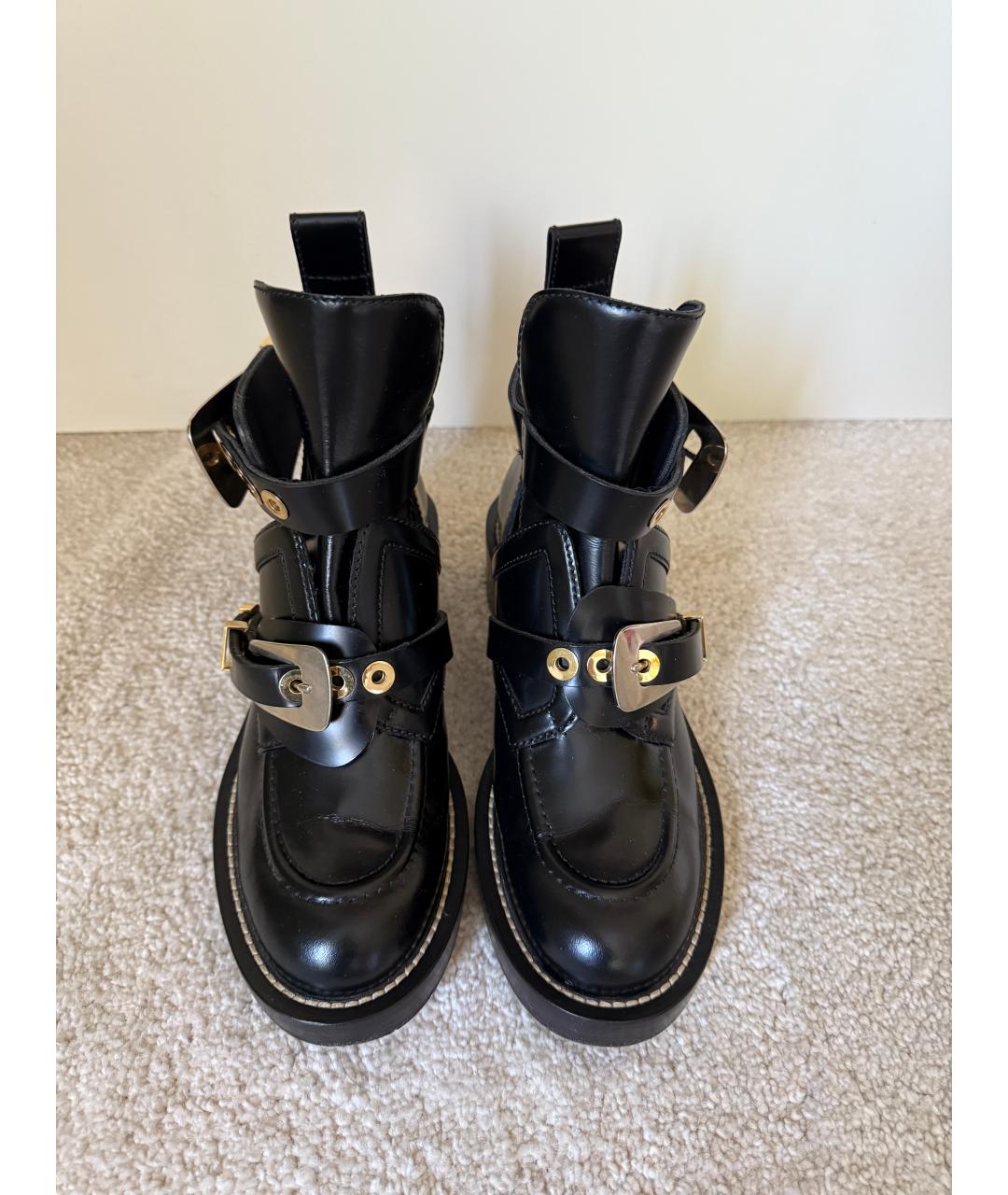 BALENCIAGA Черные кожаные ботинки, фото 3