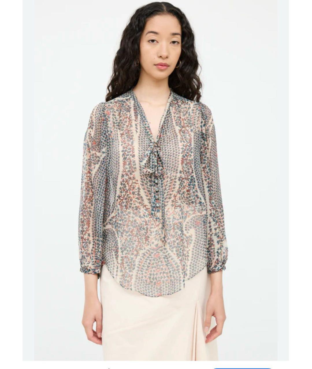 ISABEL MARANT ETOILE Мульти шелковая блузы, фото 8