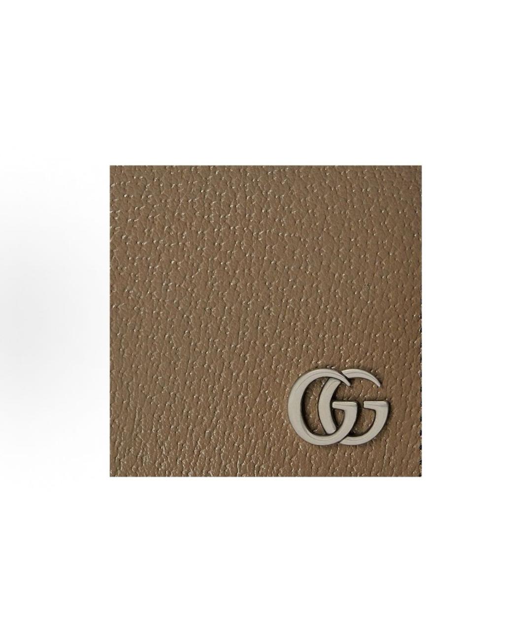 GUCCI Бежевый кожаный кардхолдер, фото 6