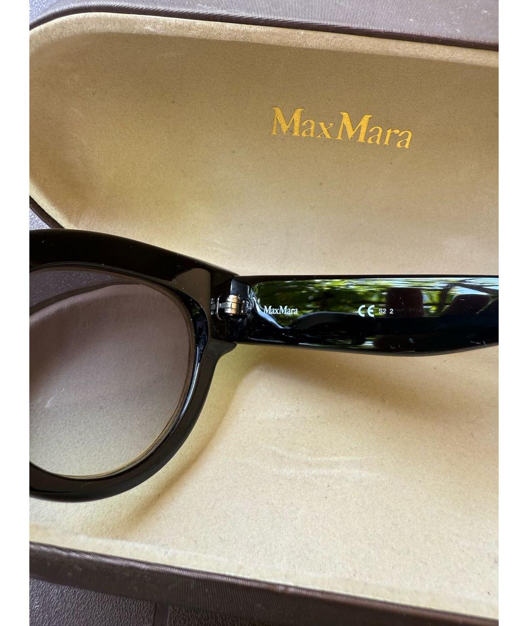 MAX MARA Хаки пластиковые солнцезащитные очки, фото 4