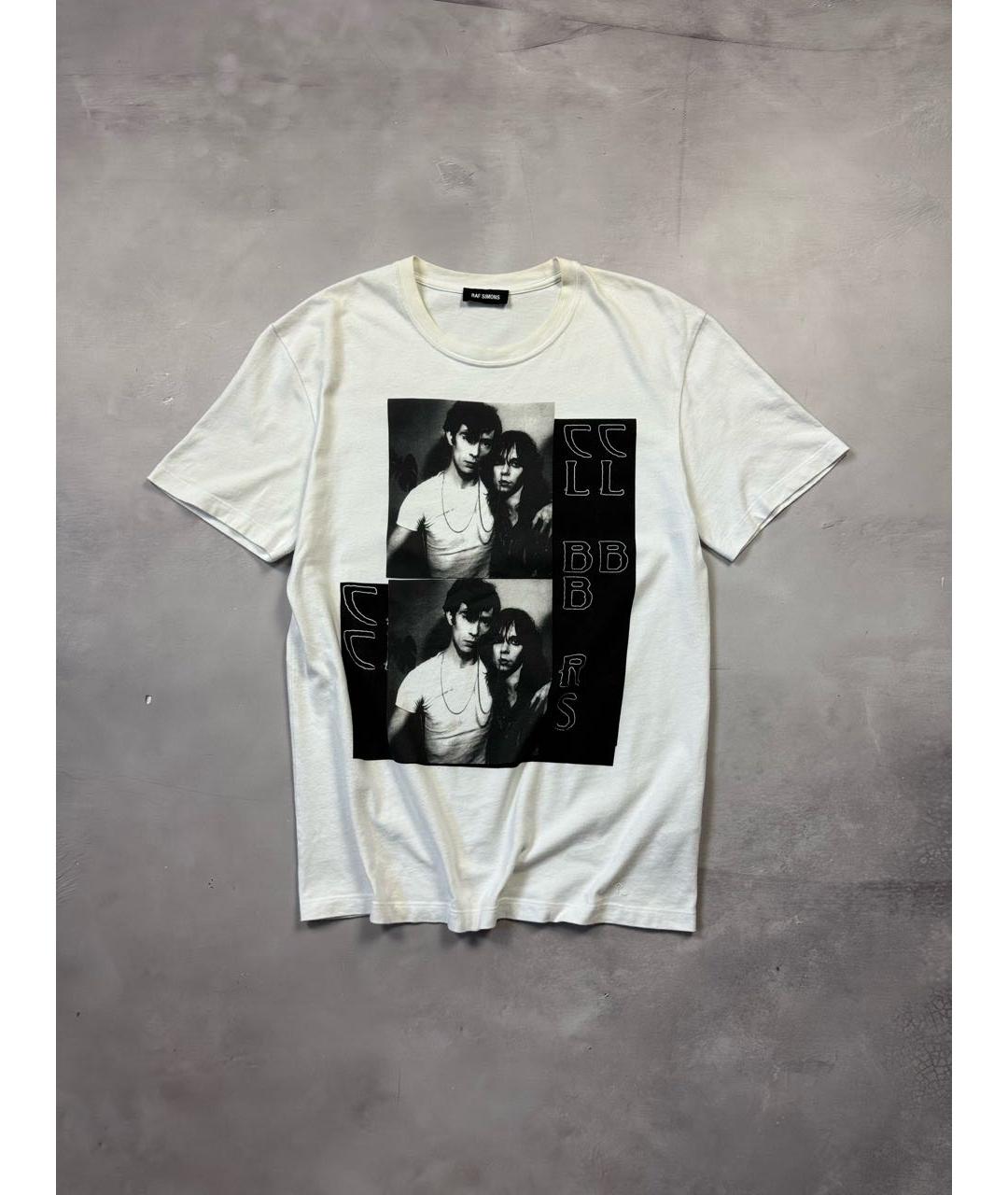 RAF SIMONS Белая хлопковая футболка, фото 9