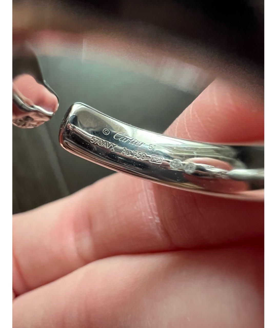 CARTIER Серебряное кольцо из белого золота, фото 4