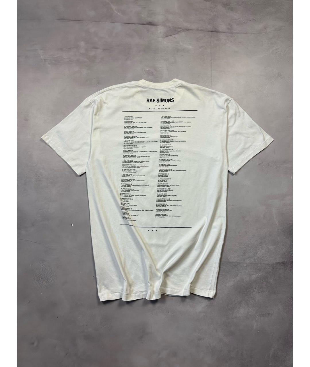 RAF SIMONS Белая хлопковая футболка, фото 2