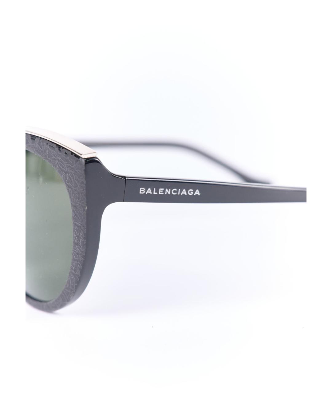 BALENCIAGA Черные пластиковые солнцезащитные очки, фото 7