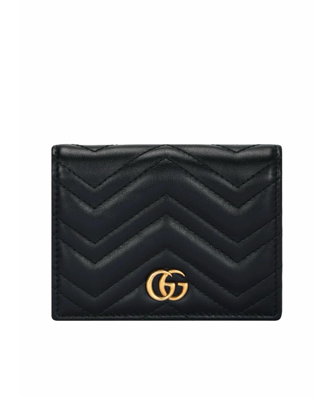 GUCCI Черный кожаный кошелек, фото 1