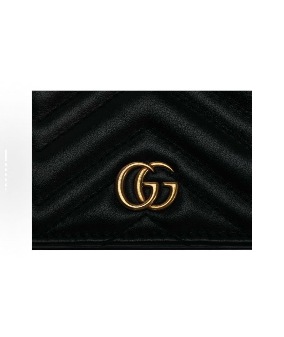 GUCCI Черный кожаный кошелек, фото 5