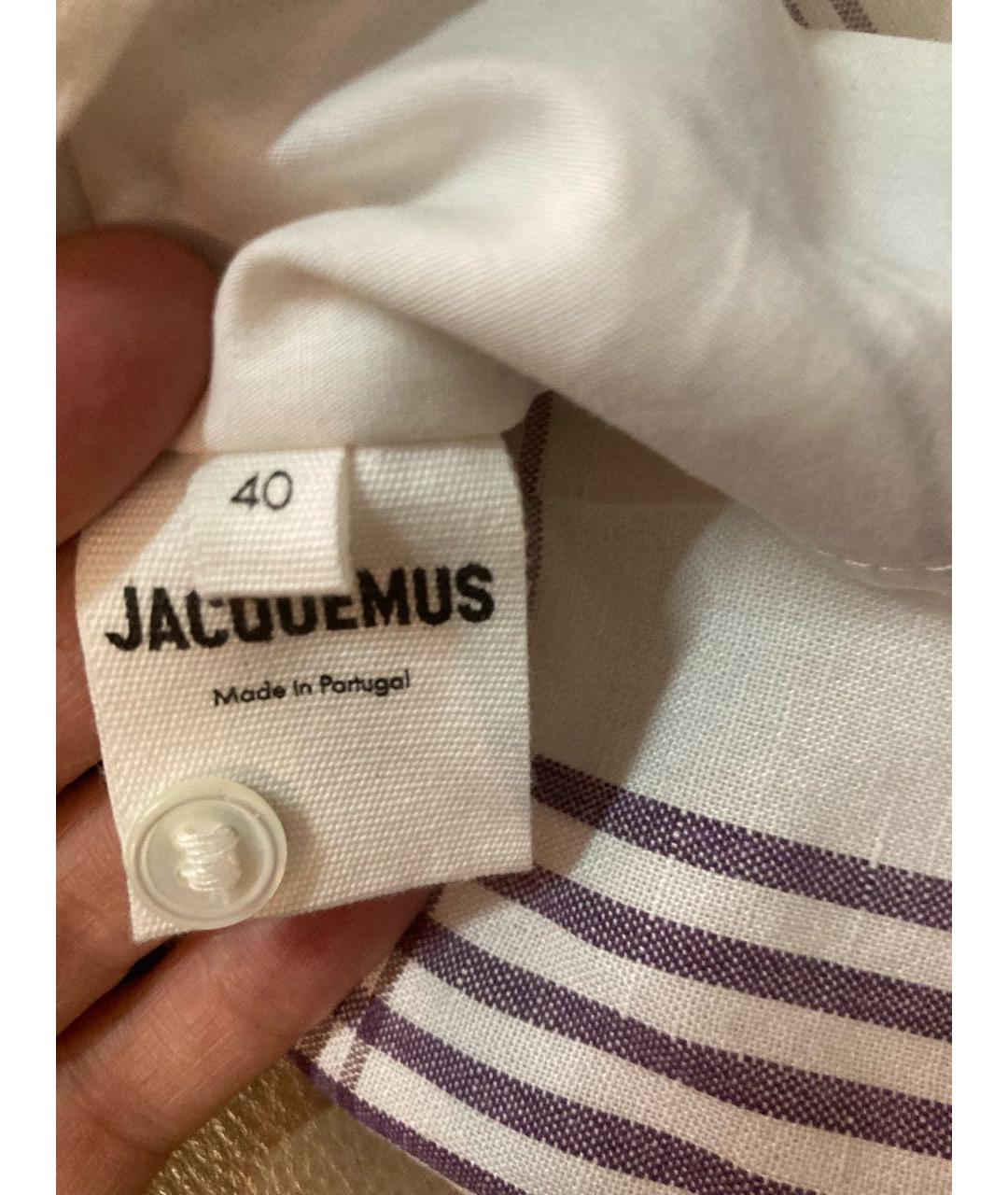 JACQUEMUS Белая льняная майка, фото 5