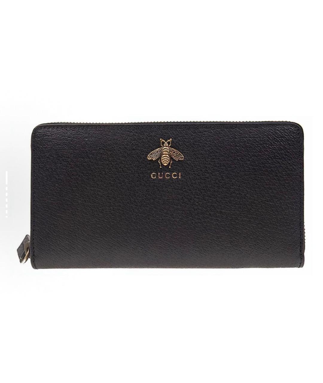 GUCCI Черный кожаный кошелек, фото 6