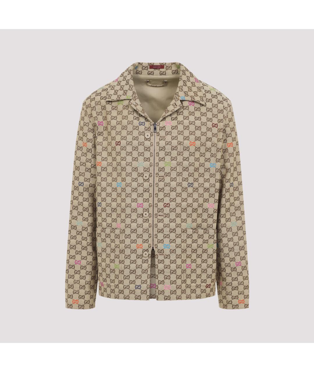 GUCCI Бежевая хлопковая куртка, фото 3