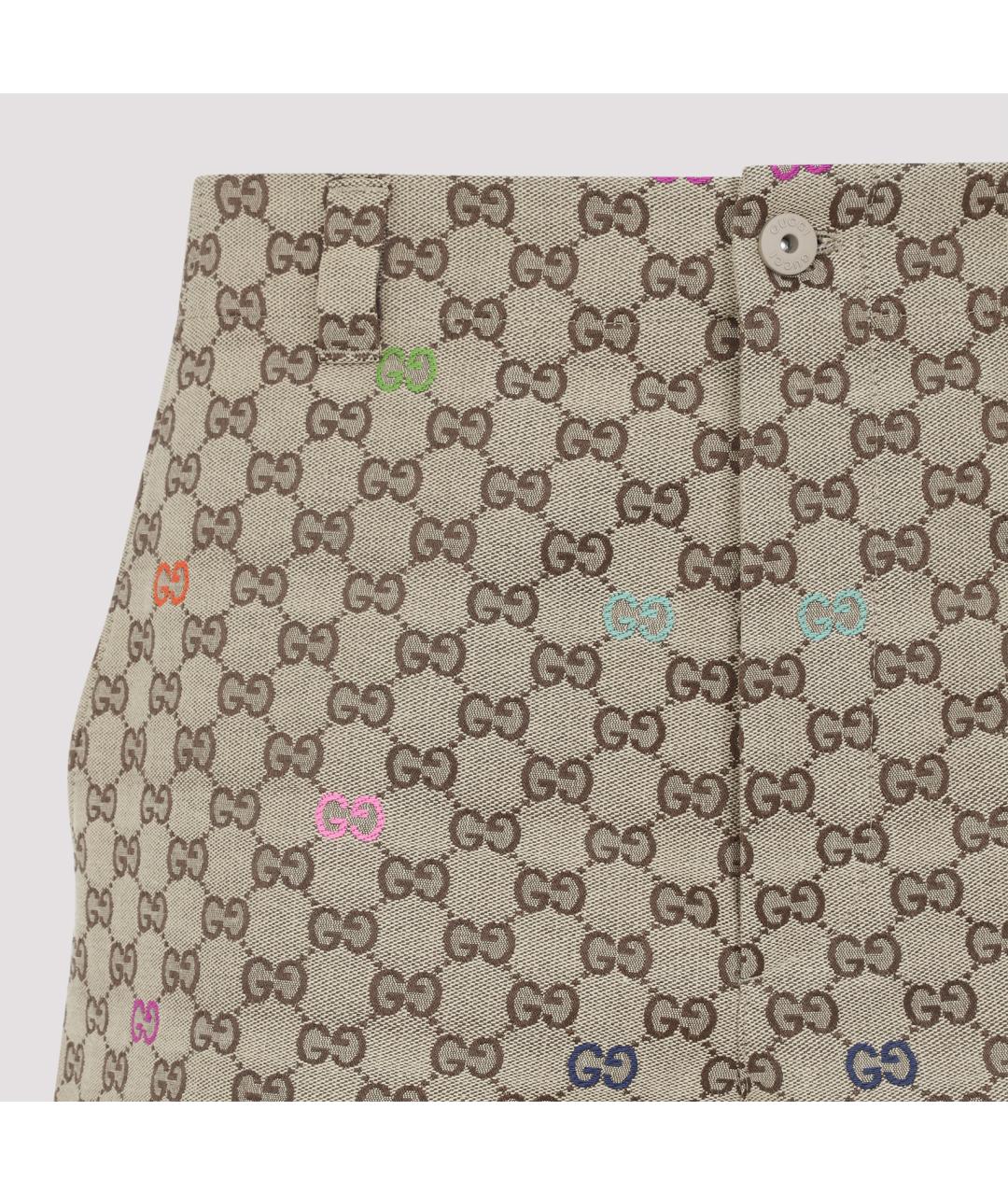 GUCCI Бежевые хлопковые шорты, фото 5