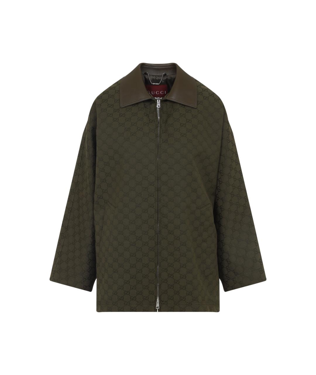 GUCCI Зеленая хлопковая куртка, фото 1