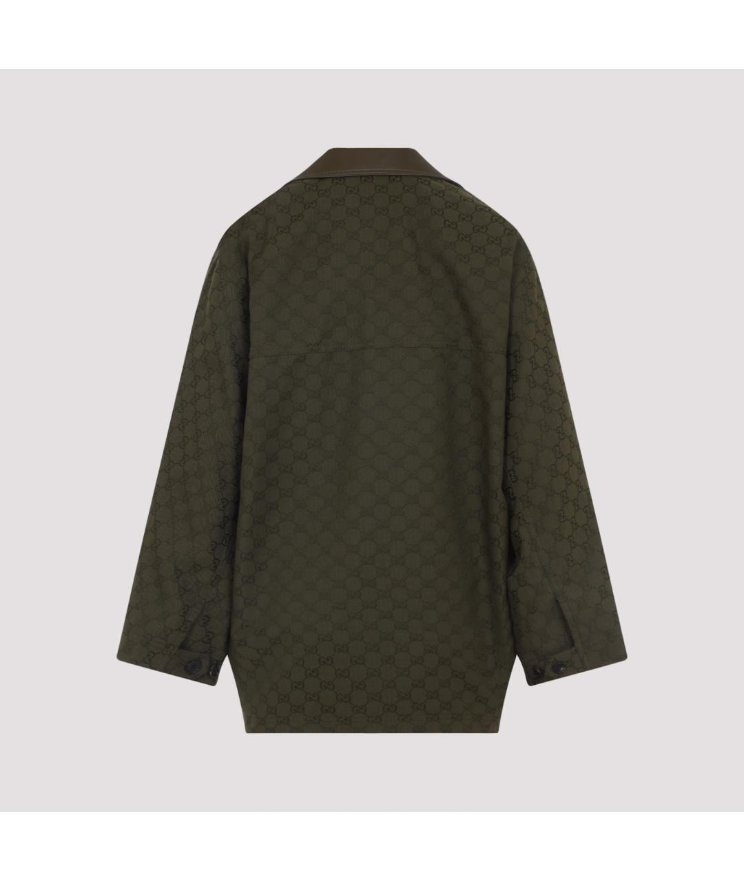 GUCCI Зеленая хлопковая куртка, фото 4