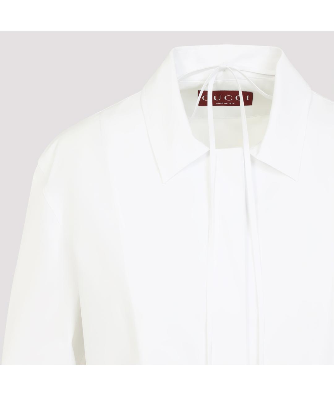 GUCCI Белая хлопковая рубашка, фото 5