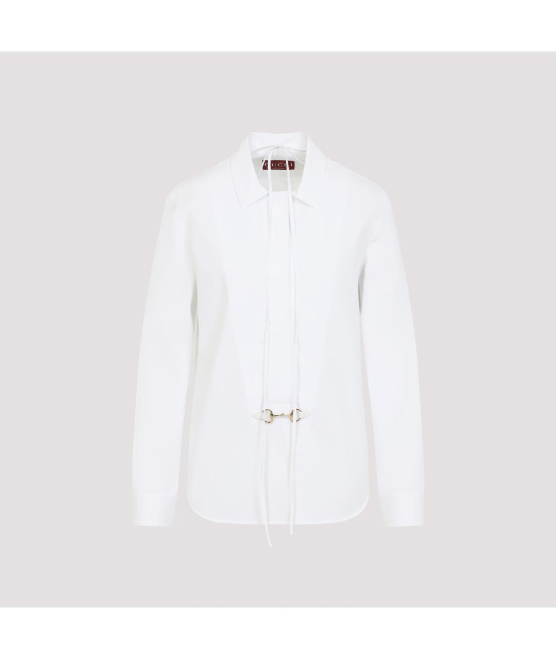 GUCCI Белая хлопковая рубашка, фото 3