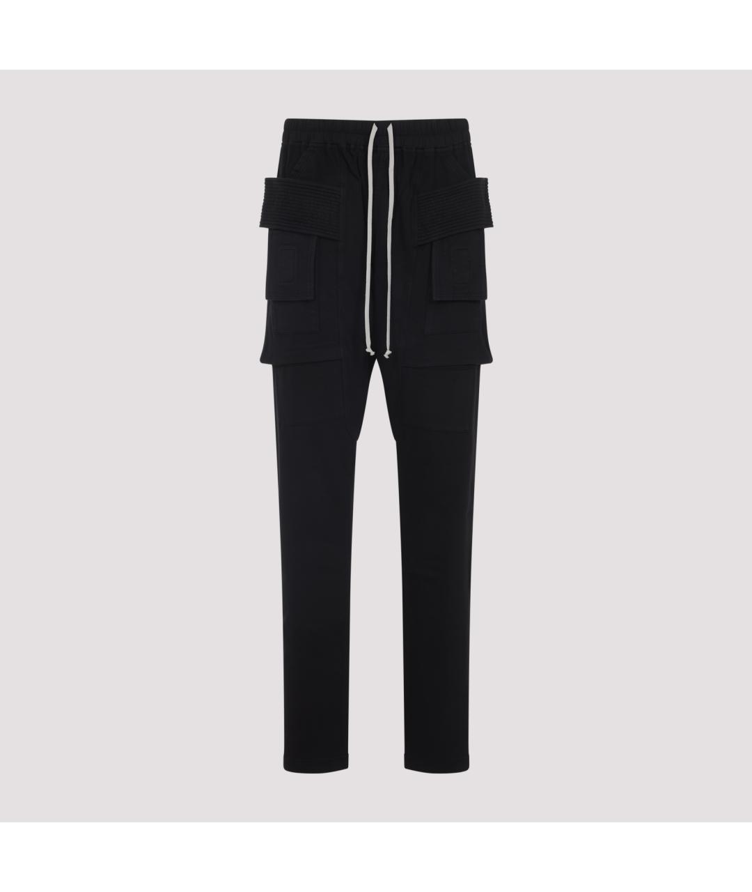 RICK OWENS DRKSHDW Черные хлопковые повседневные брюки, фото 2