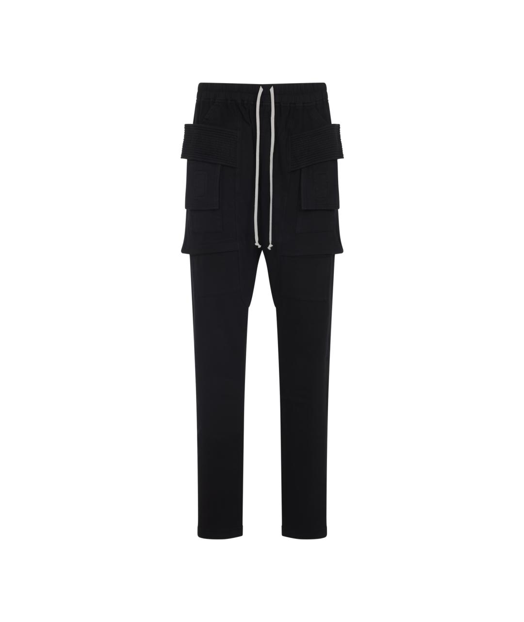 RICK OWENS DRKSHDW Черные хлопковые повседневные брюки, фото 1