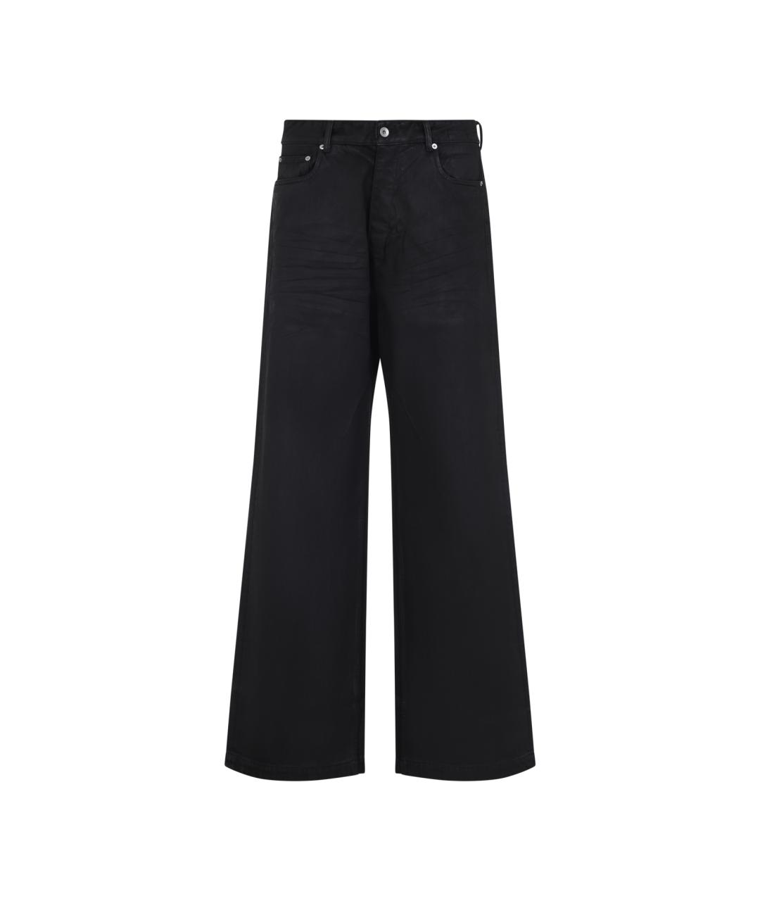RICK OWENS DRKSHDW Черные хлопковые прямые джинсы, фото 1