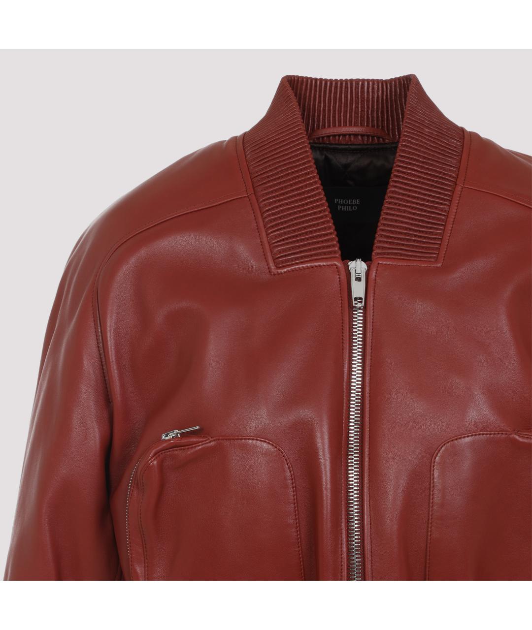 PHOEBE PHILO Красная кожаная куртка, фото 6