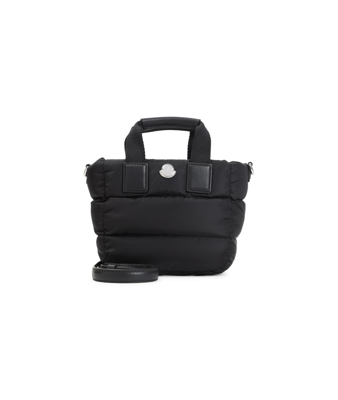MONCLER Черная синтетическая сумка тоут, фото 1