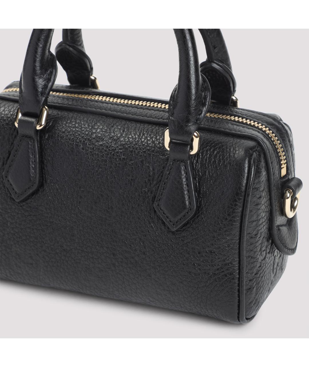 GUCCI Черная кожаная сумка с короткими ручками, фото 5