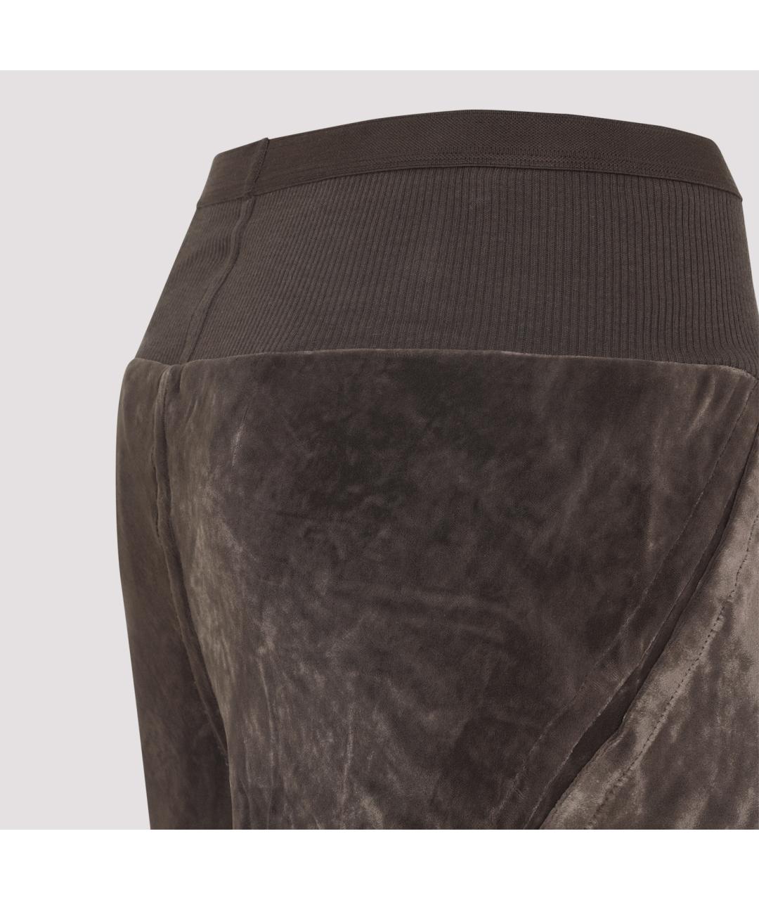RICK OWENS Коричневые вискозные прямые брюки, фото 5