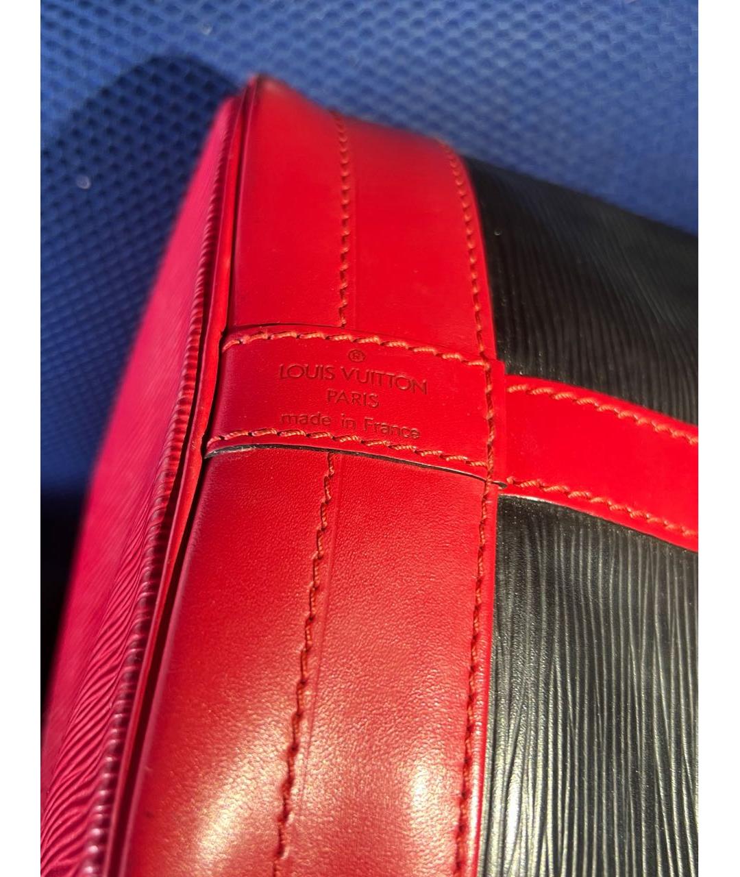 LOUIS VUITTON Черная кожаная сумка тоут, фото 5