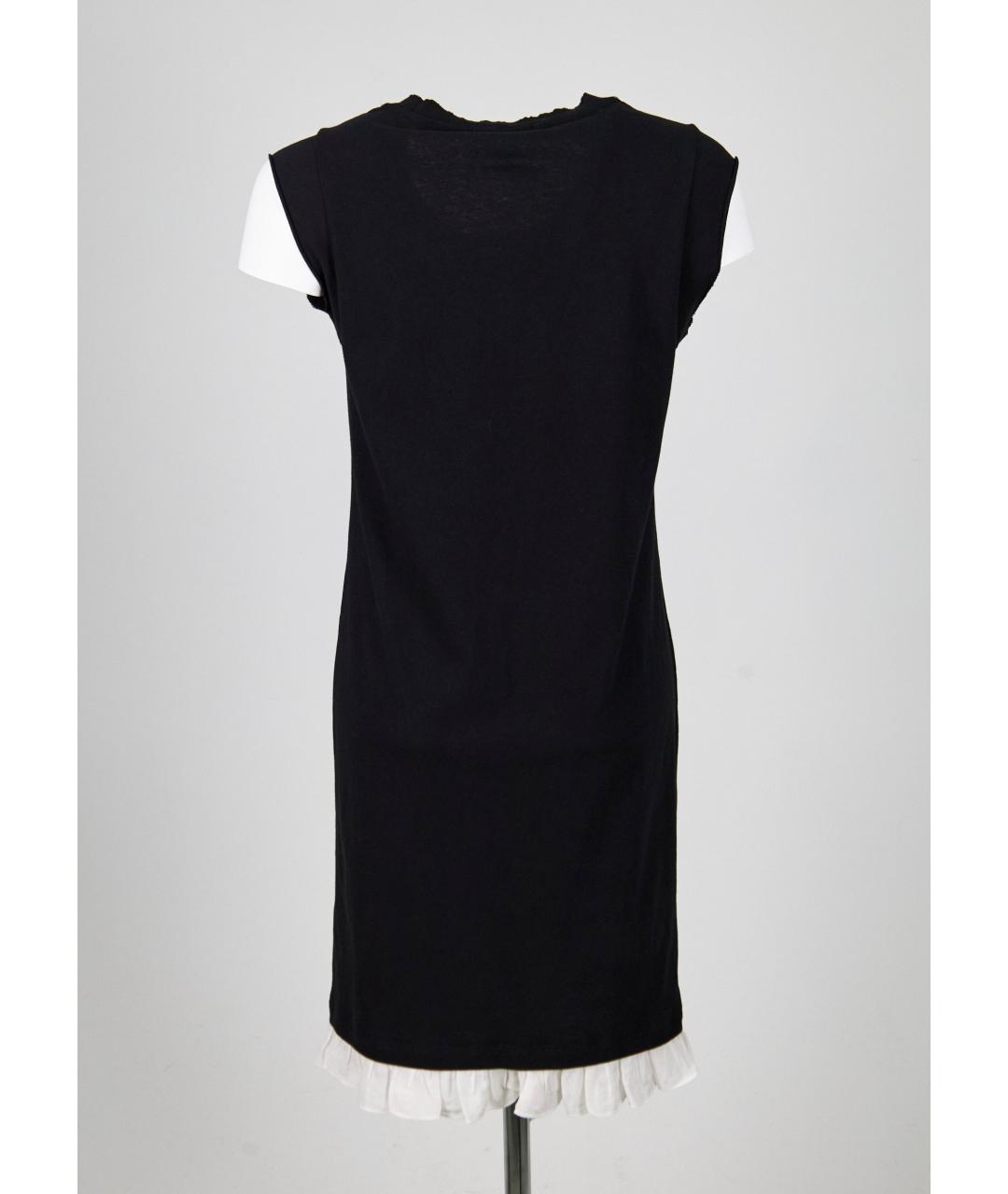 T BY ALEXANDER WANG Черное хлопковое повседневное платье, фото 4