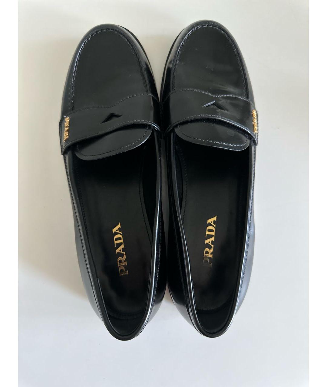 PRADA Черные кожаные лоферы, фото 3