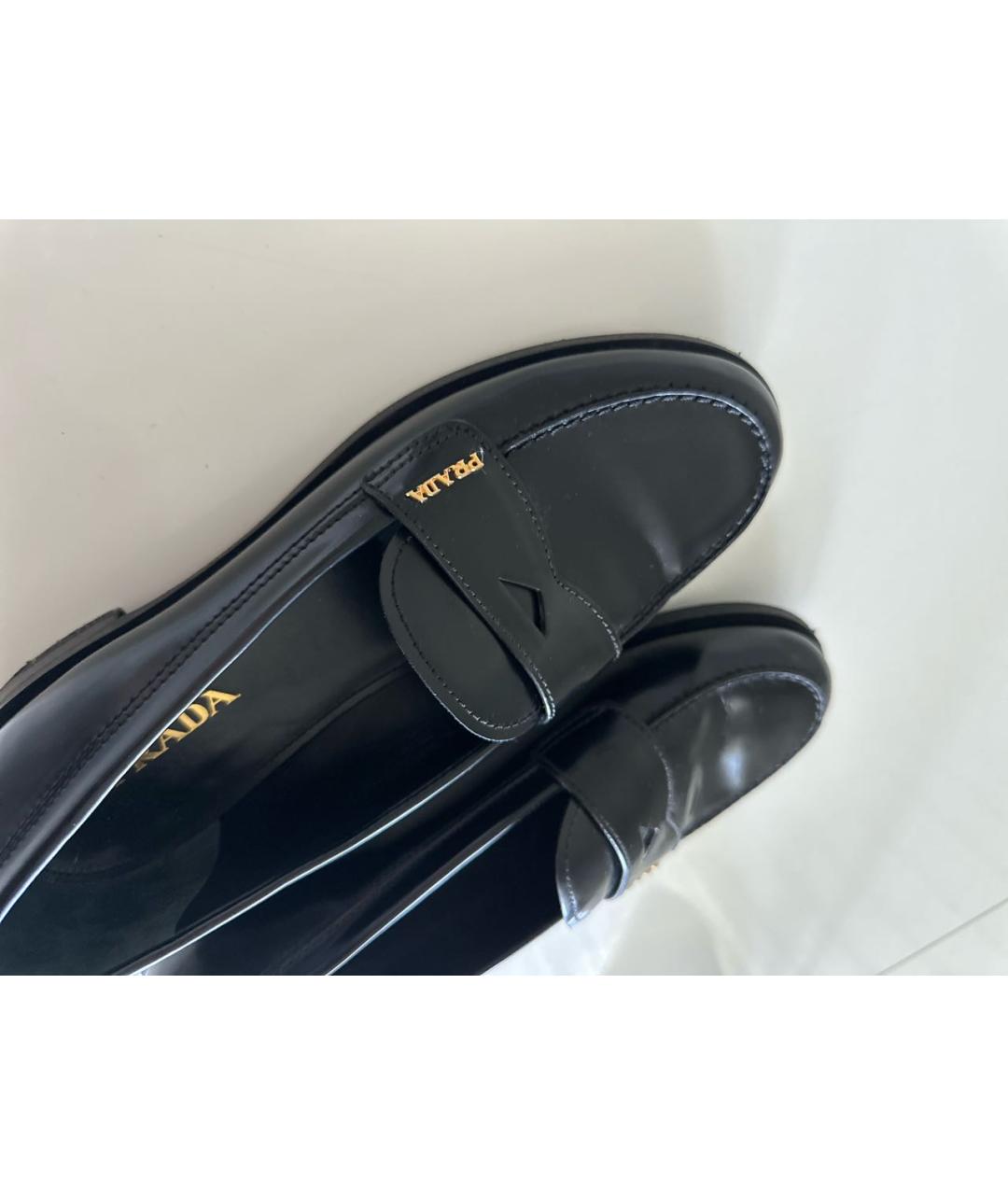 PRADA Черные кожаные лоферы, фото 6