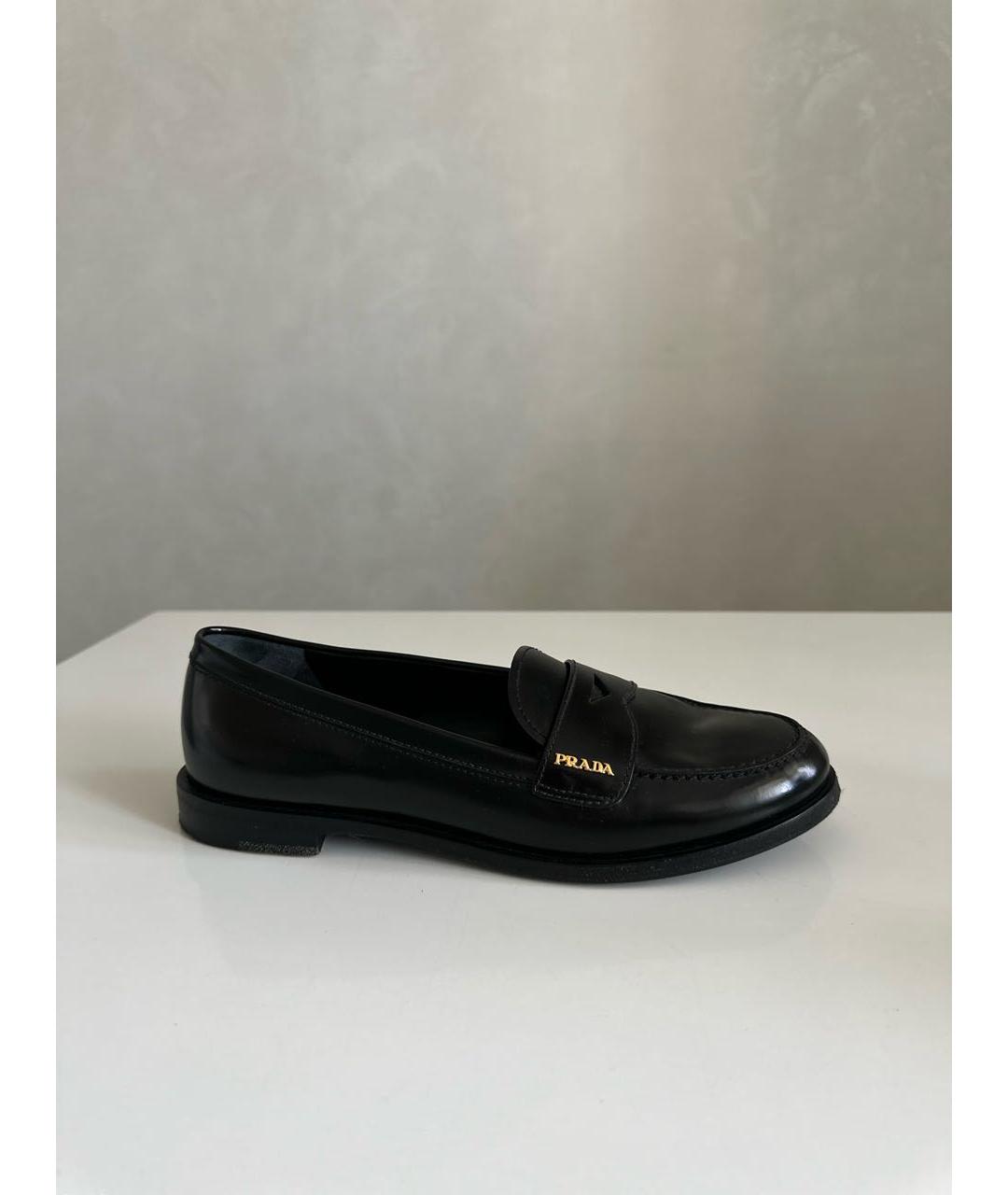 PRADA Черные кожаные лоферы, фото 9