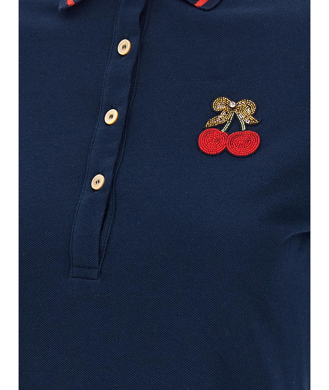 VALENTINO Синяя хлопковая футболка, фото 4