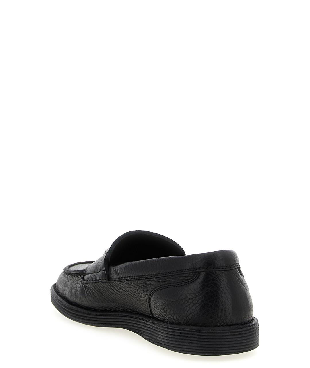 DOLCE&GABBANA Черные кожаные лоферы, фото 3