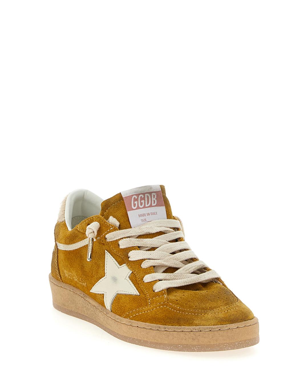 GOLDEN GOOSE DELUXE BRAND Коричневые кожаные кеды, фото 3