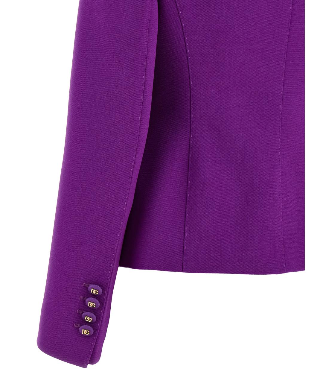 DOLCE&GABBANA Фиолетовый шерстяной жакет/пиджак, фото 4