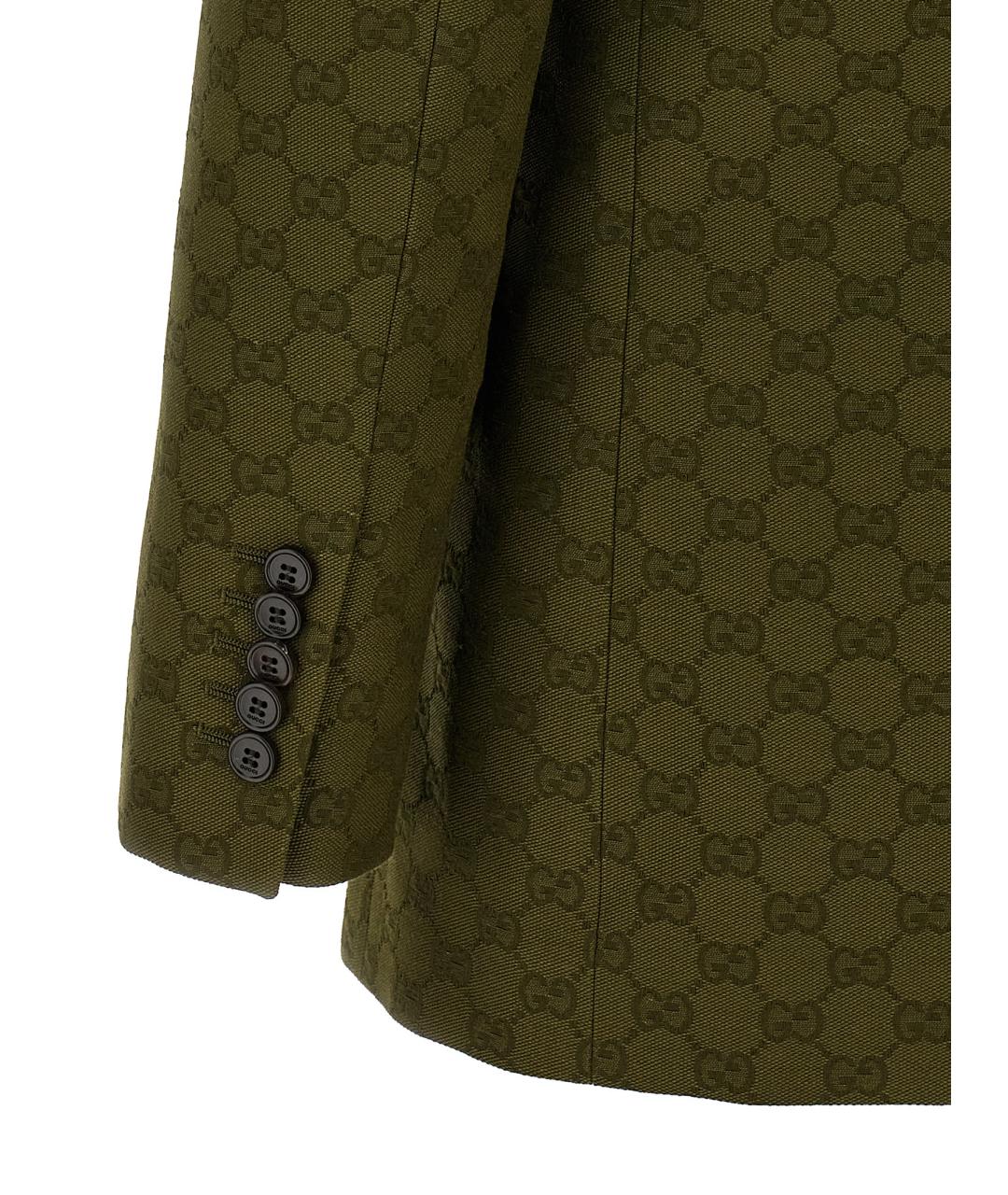 GUCCI Зеленый хлопковый жакет/пиджак, фото 4
