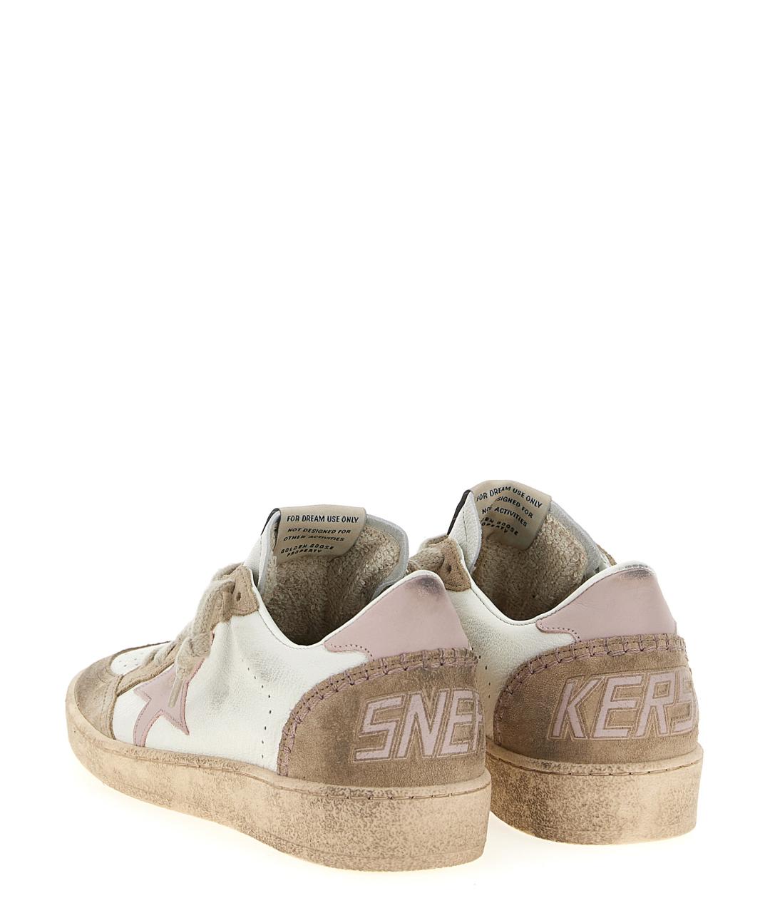 GOLDEN GOOSE DELUXE BRAND Бежевые кожаные кеды, фото 2