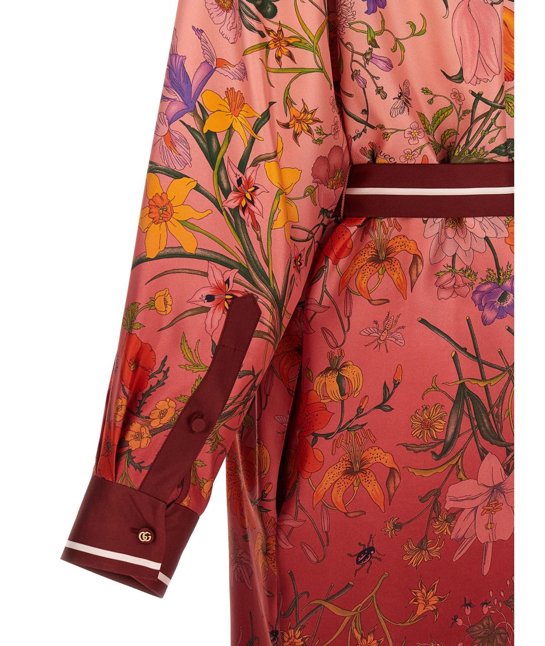 GUCCI Мульти шелковое повседневное платье, фото 4