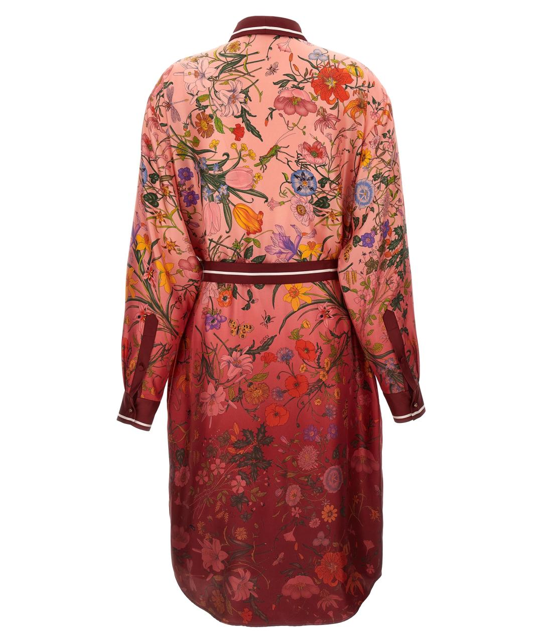 GUCCI Мульти шелковое повседневное платье, фото 2