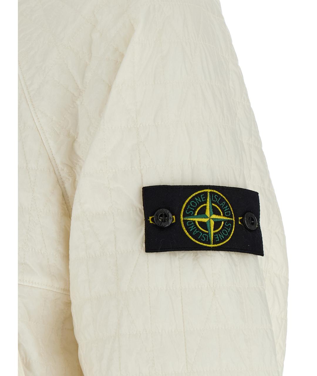 STONE ISLAND Бежевая полиамидовая куртка, фото 4