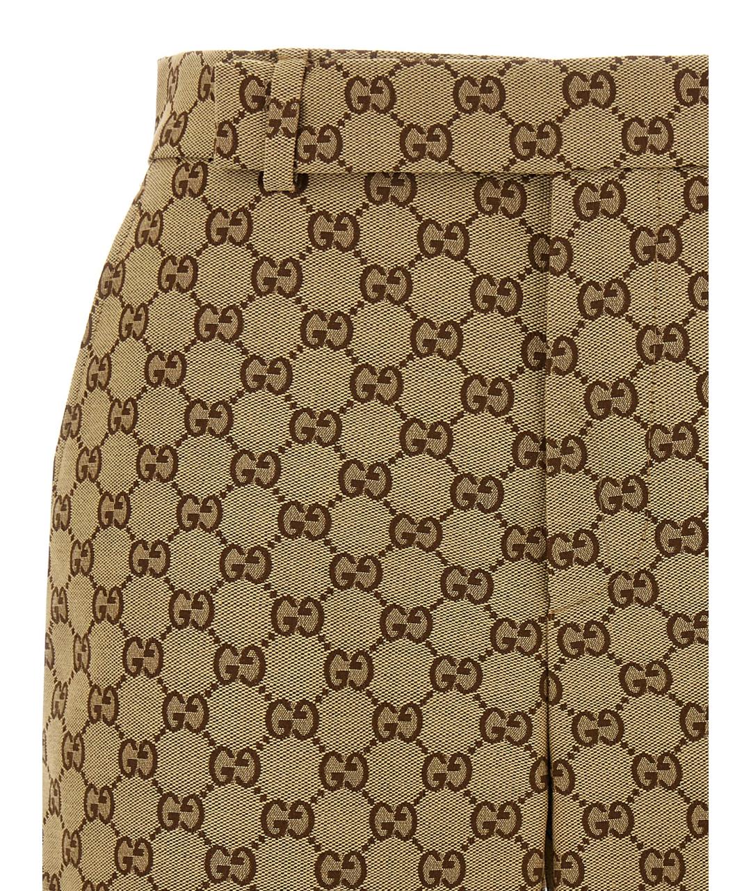GUCCI Бежевые хлопковые шорты, фото 3