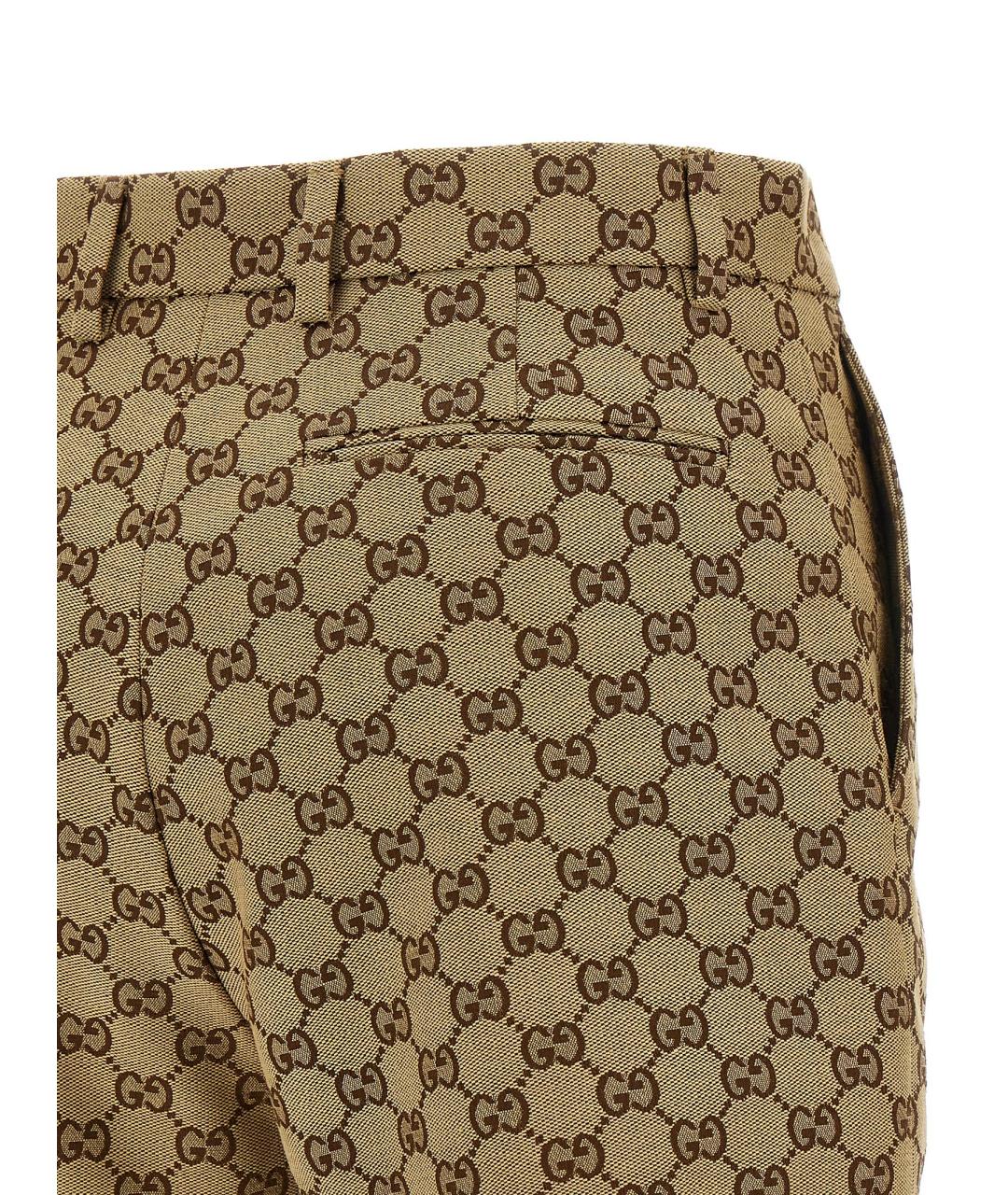 GUCCI Бежевые хлопковые шорты, фото 4