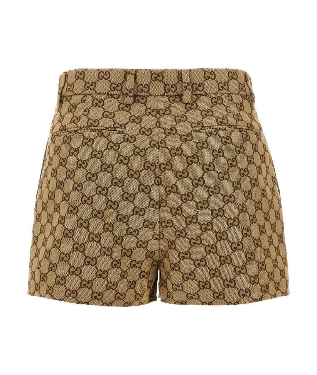 GUCCI Бежевые хлопковые шорты, фото 2