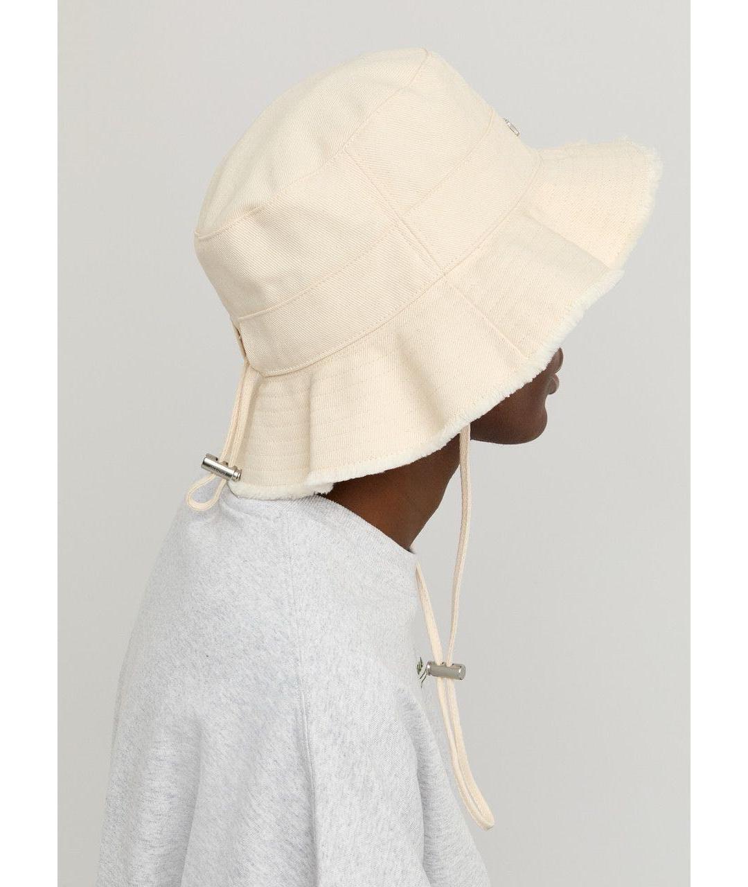 JACQUEMUS Белая хлопковая панама, фото 2
