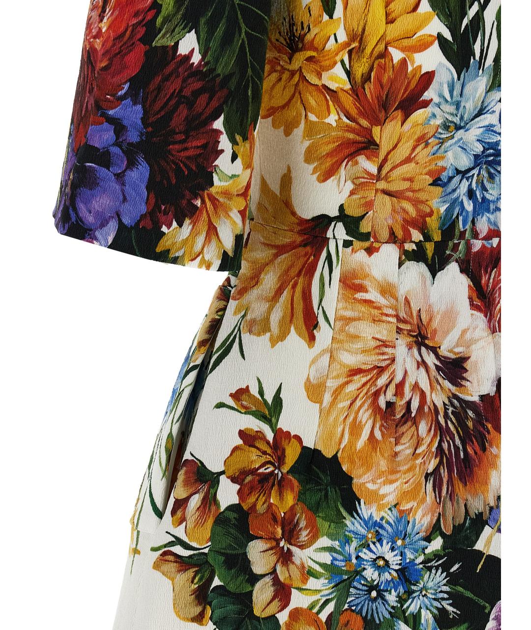 DOLCE&GABBANA Мульти хлопковое платье, фото 4