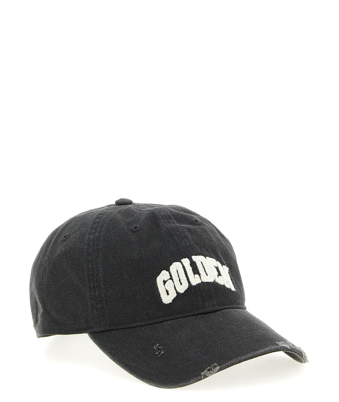 GOLDEN GOOSE DELUXE BRAND Антрацитовая хлопковая кепка, фото 2