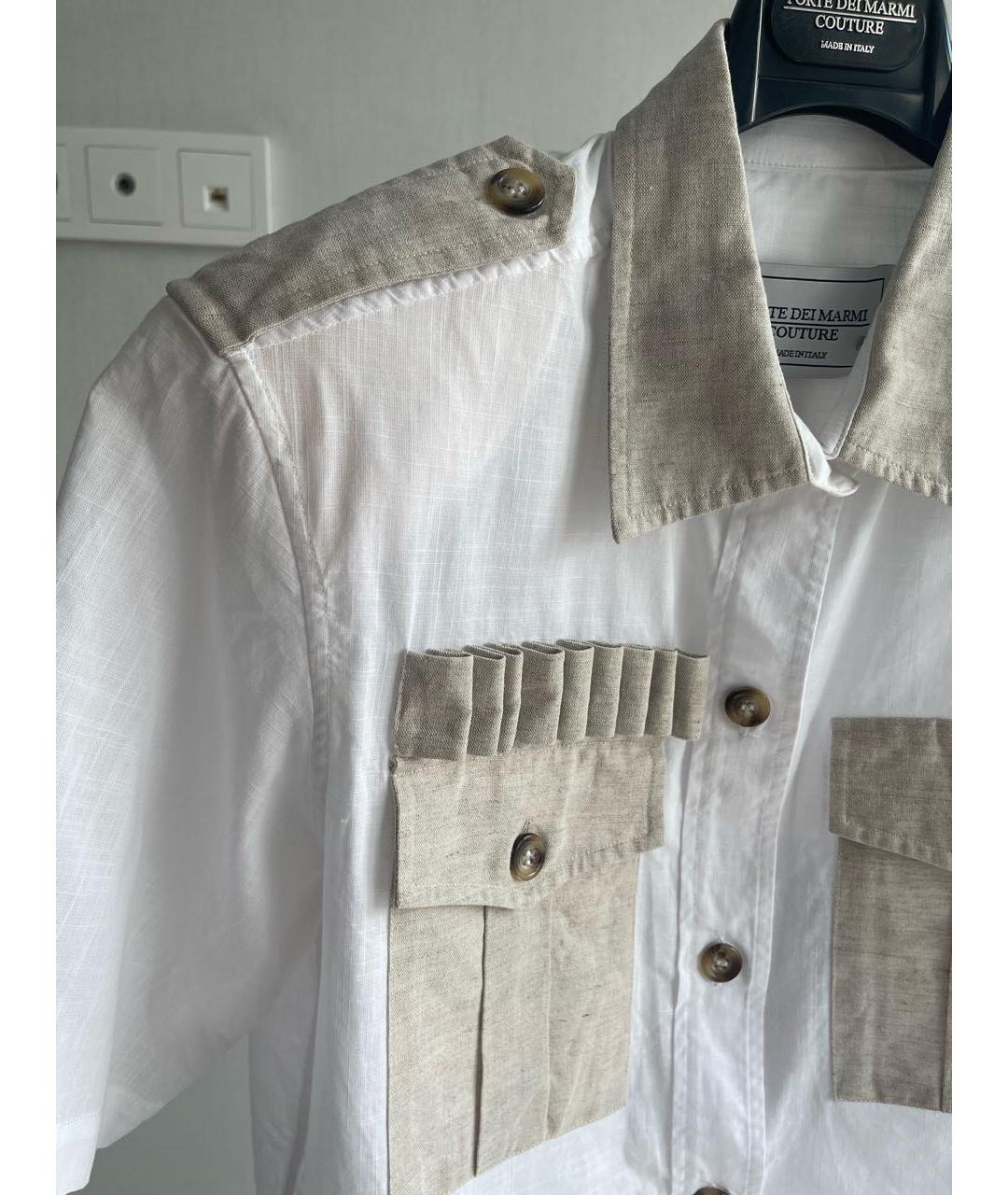 FORTE COUTURE Белая хлопковая рубашка, фото 3
