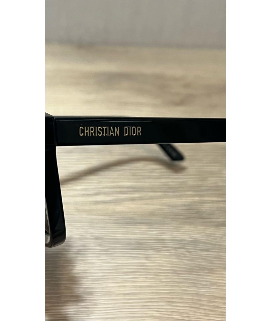CHRISTIAN DIOR Черные пластиковые солнцезащитные очки, фото 3