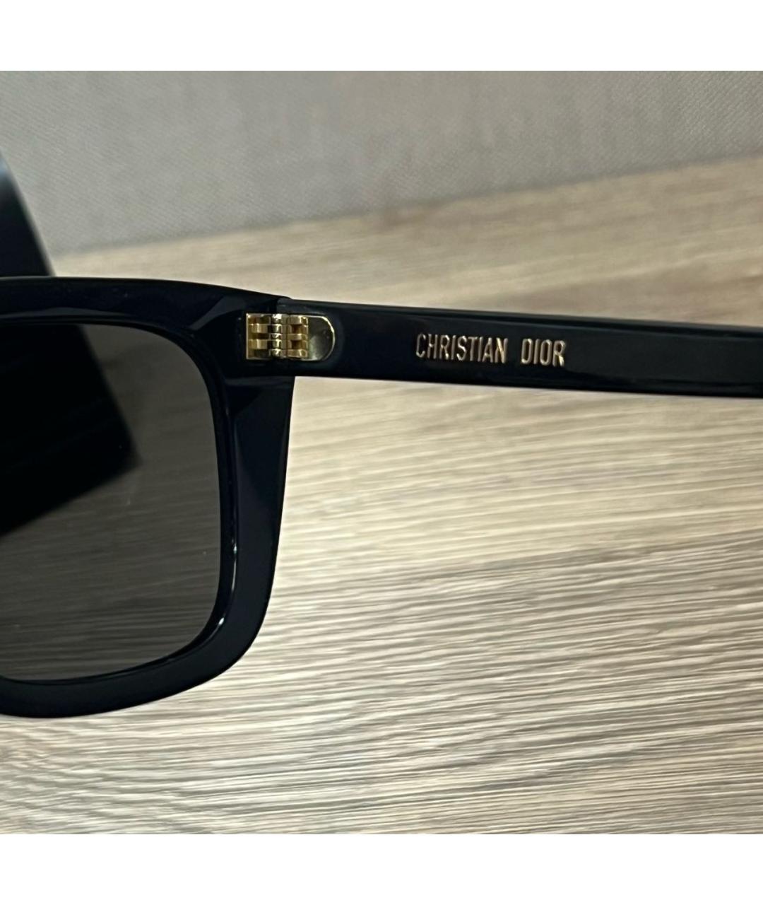CHRISTIAN DIOR Черные пластиковые солнцезащитные очки, фото 4