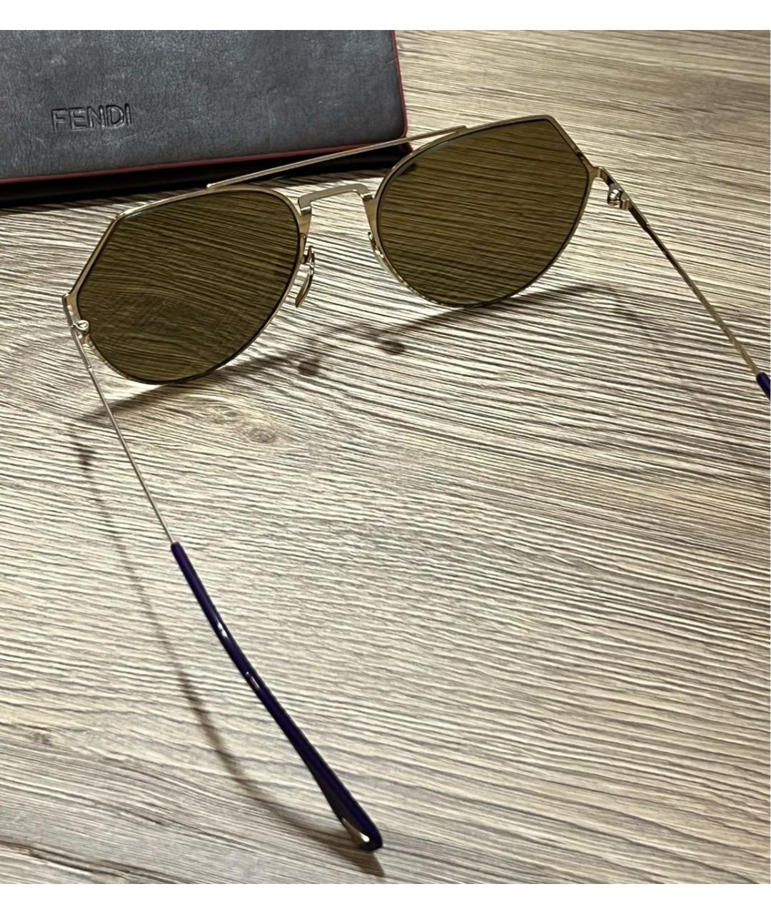 FENDI Металлические солнцезащитные очки, фото 2
