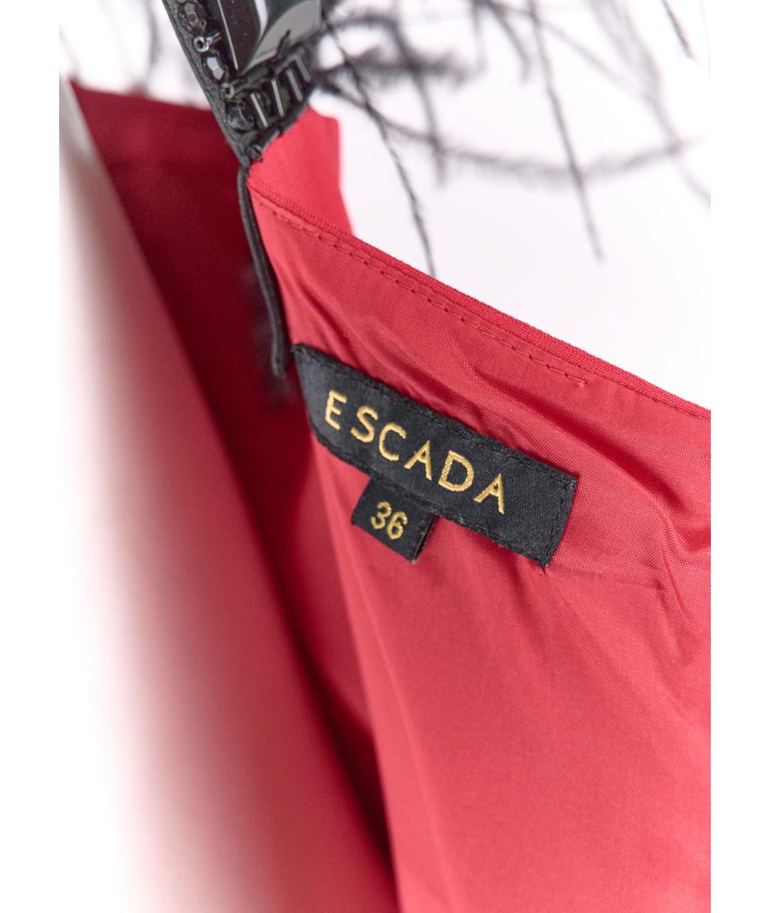 ESCADA Красное шелковое вечернее платье, фото 5